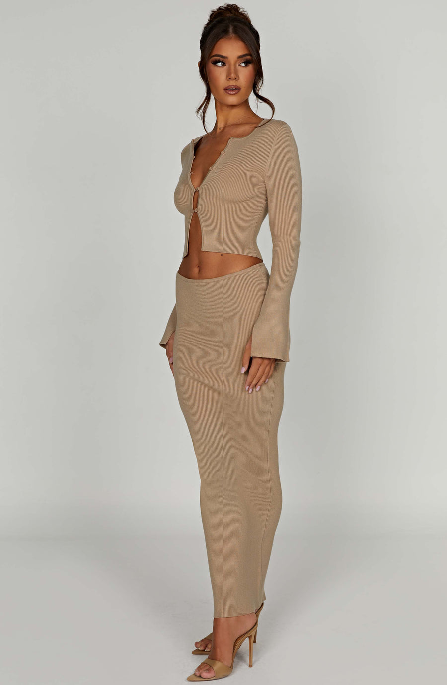 Lana Maxi Skirt in Beige