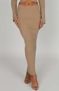 Lana Maxi Skirt in Beige