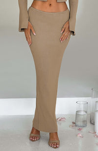 Lana Maxi Skirt in Beige