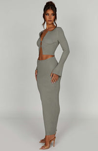 Lana Maxi Skirt in Khaki