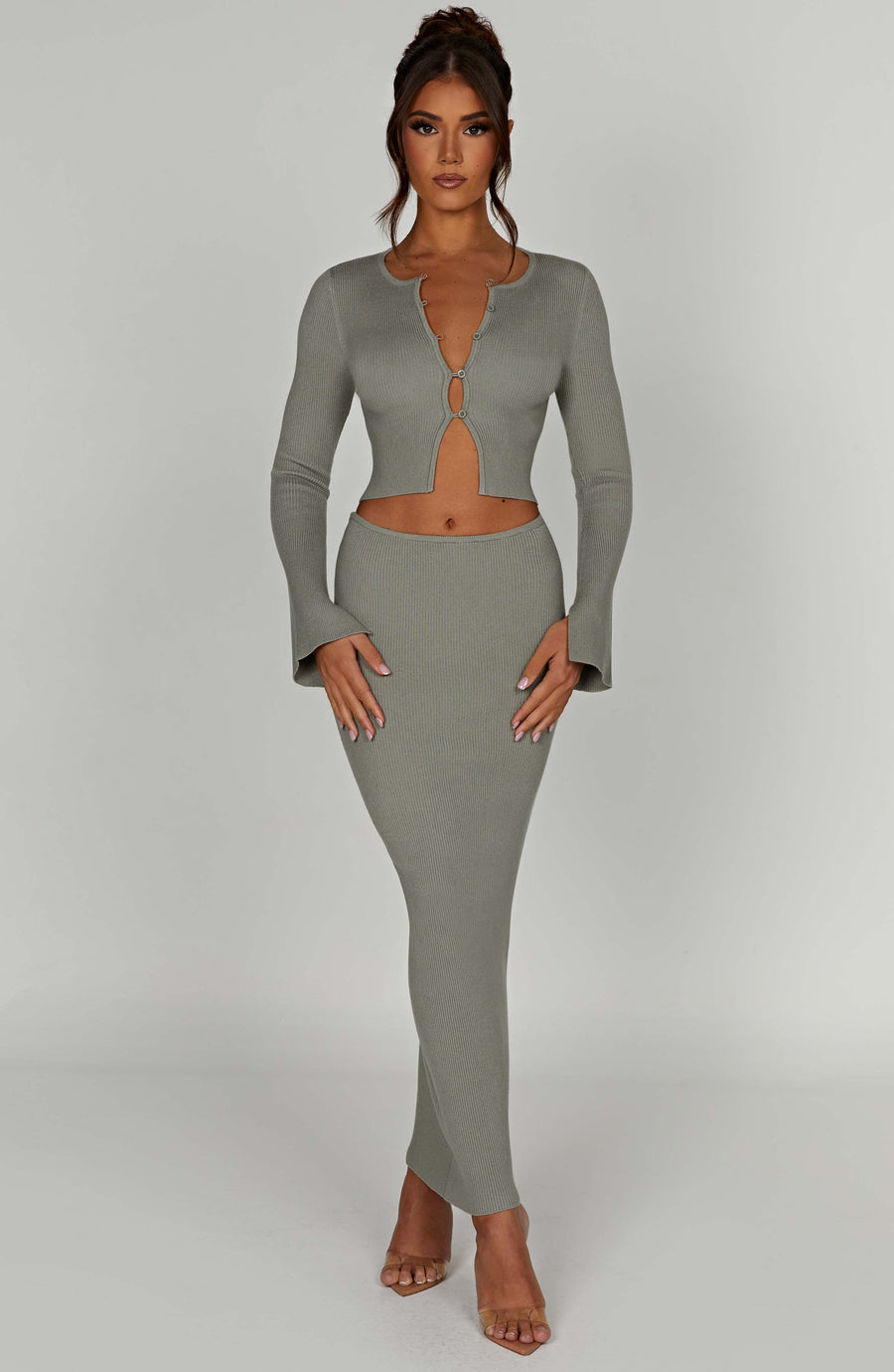 Lana Maxi Skirt in Khaki