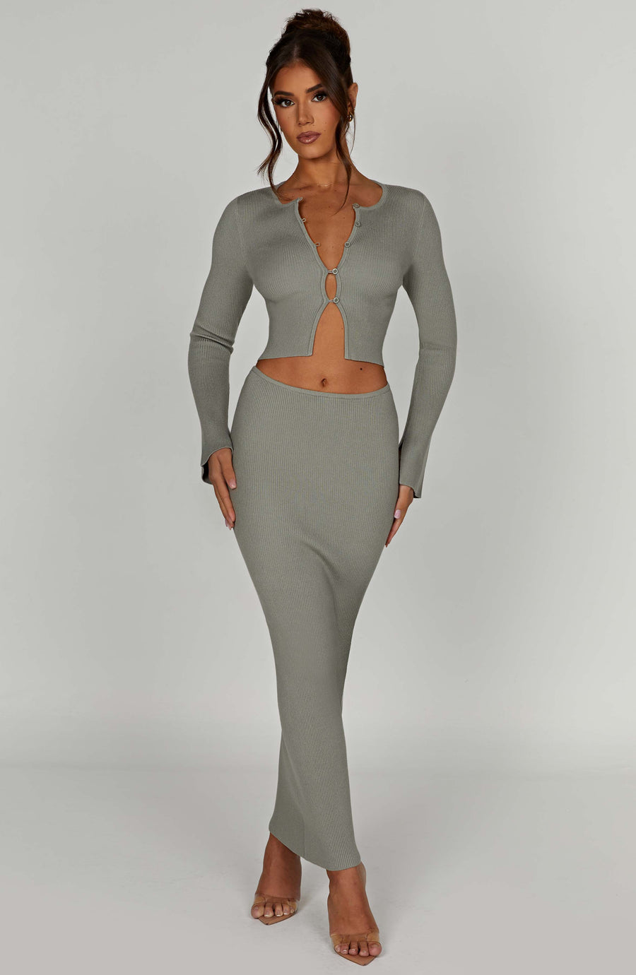 Lana Maxi Skirt in Khaki