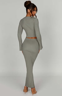 Lana Maxi Skirt in Khaki