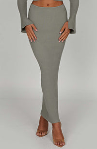 Lana Maxi Skirt in Khaki