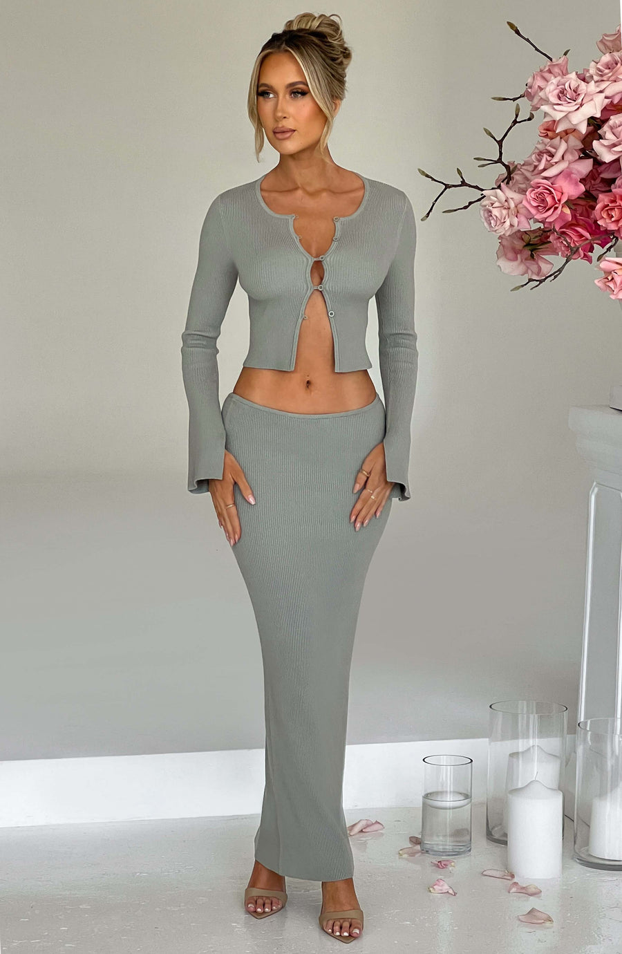 Lana Maxi Skirt in Khaki