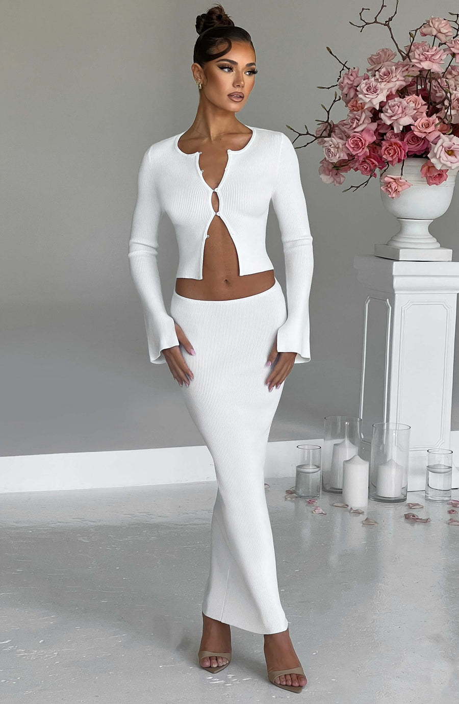 Lana Maxi Skirt in White
