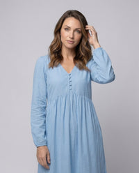 Eliana Linen Dress with Side Split