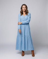 Eliana Linen Dress with Side Split