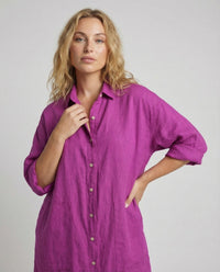 Eliana Linen Shirt Dress