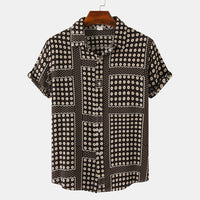 Eliana Relaxed Shirt with Short Sleeve in Black
