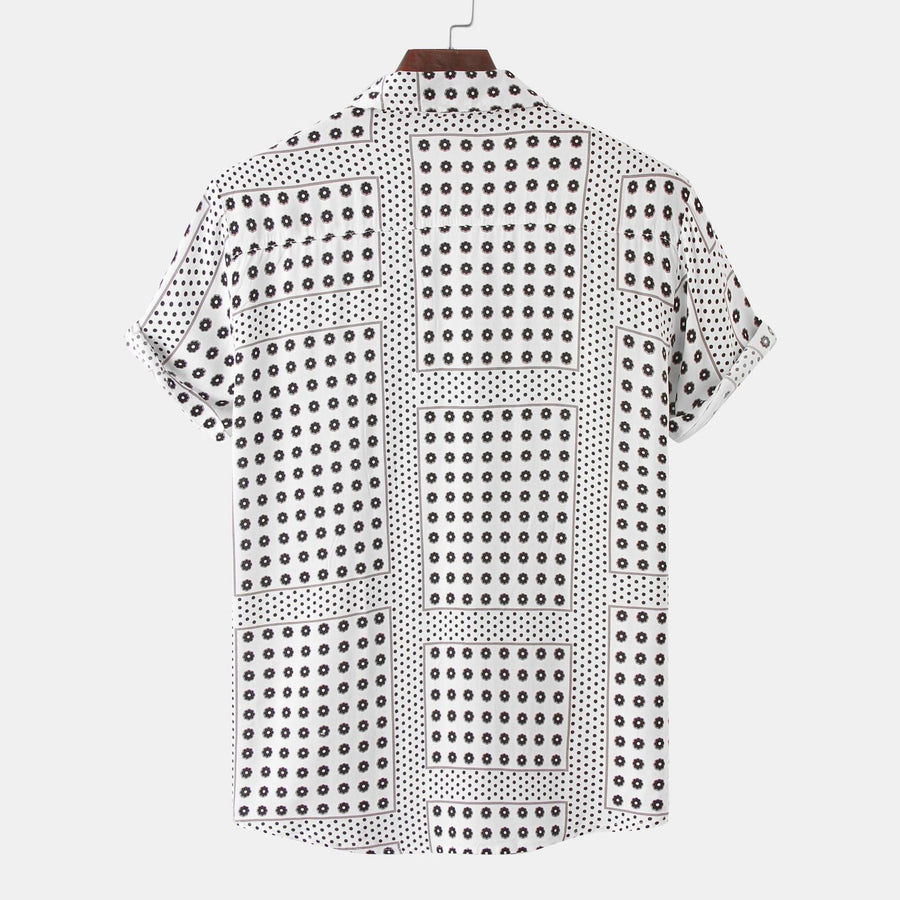 Eliana Relaxed Shirt with Short Sleeve in White