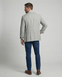 Elias Linen Blazer with Chest Pocket