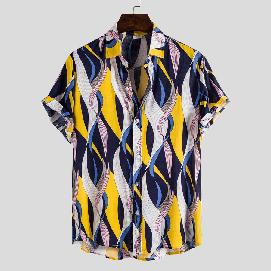 Elise Airy Shirt with Short Sleeve in Red