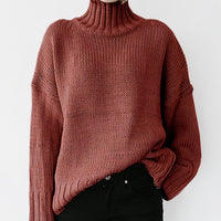 Elise Casual Knit Sweater in Ziegelrot