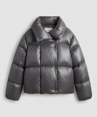Elise Coat with Hood in Dark Grey