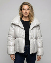 Elise Coat with Hood in Grey