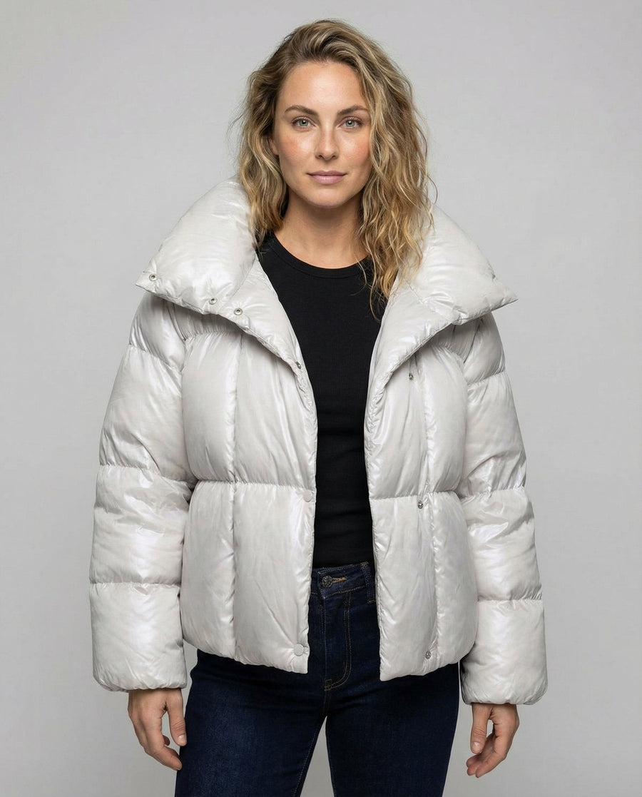 Elise Coat with Hood in Grey