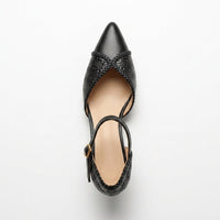 Elise D'Orsay Kitten Heel in Charcoal