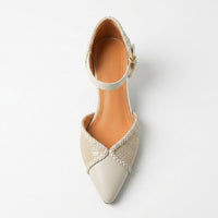 Elise D'Orsay Kitten Heel in Pearl