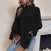 Elise Elegant Knit Sweater in Black