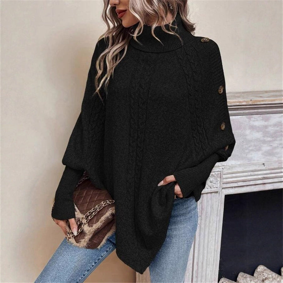 Elise Elegant Knit Sweater in Black