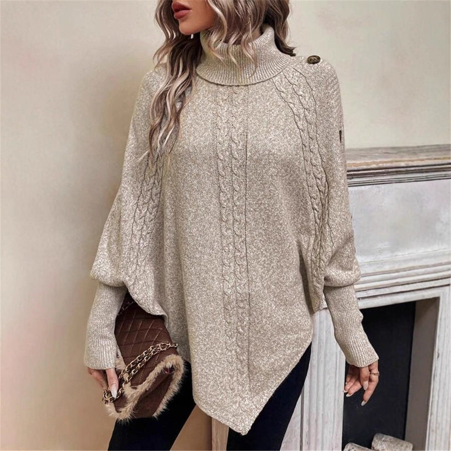 Elise Elegant Knit Sweater in Khaki