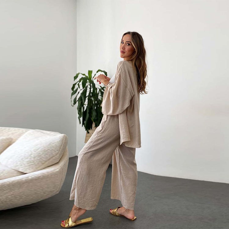 Ella Casual Trousers in Apricot