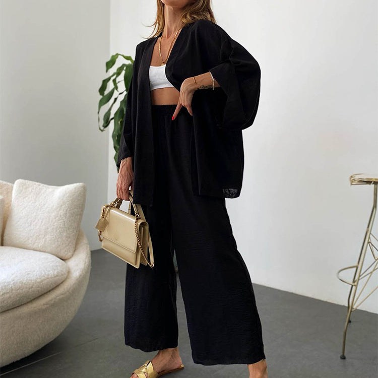 Ella Casual Trousers in Black