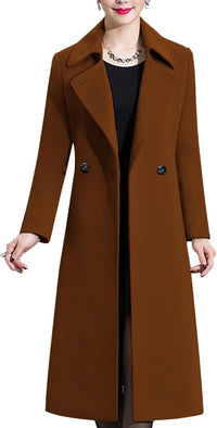 Ella Elegant Coat in Brown