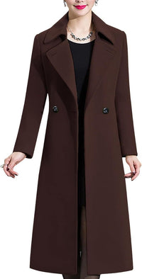 Ella Elegant Coat in Coffee