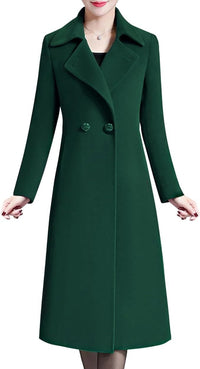 Ella Elegant Coat in Dark Green