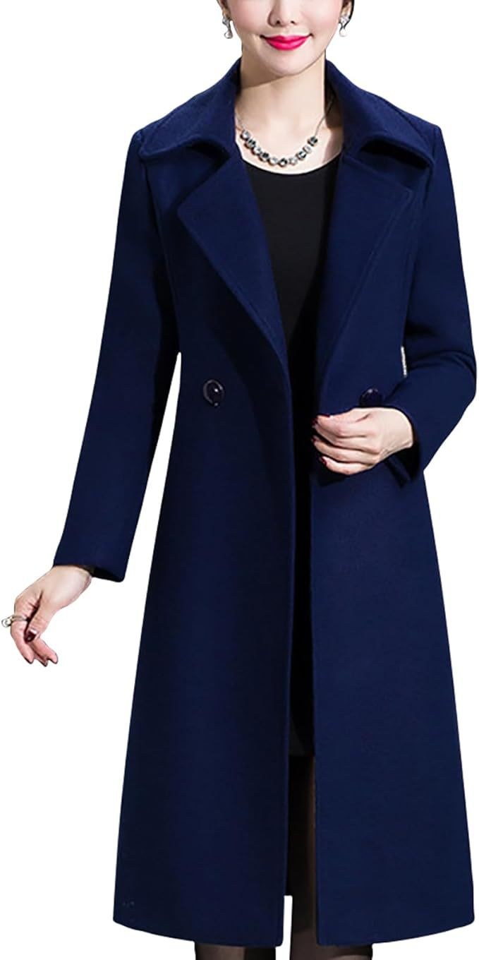 Ella Elegant Coat in Navy