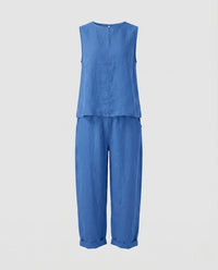 Ella Linen Set in Blue