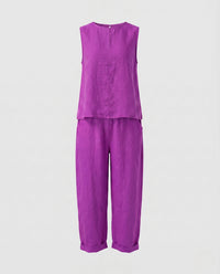 Ella Linen Set in Purple