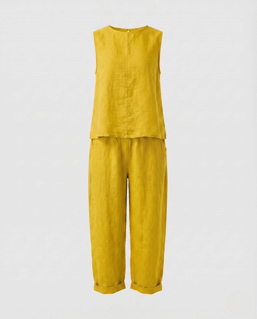 Ella Linen Set in Yellow