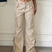 Ella Trousers with Pockets in Khaki