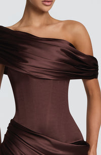 Ilse Maxi Dress – Plum Brown