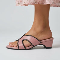 Ellie Cutout Slide Sandal in Rose