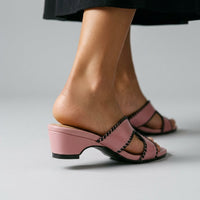 Ellie Cutout Slide Sandal in Rose