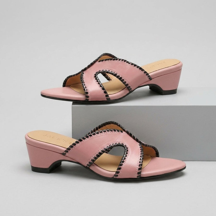 Ellie Cutout Slide Sandal in Rose