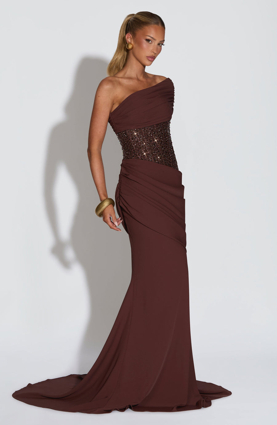 Cecily Gown – Plum Brown