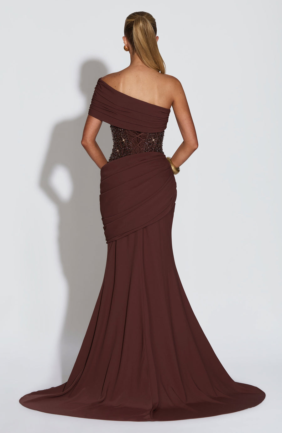 Cecily Gown – Plum Brown