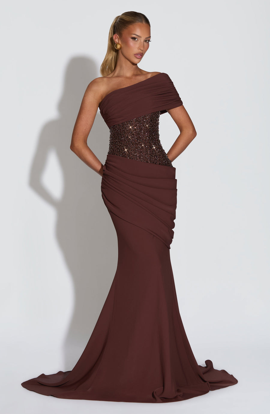 Cecily Gown – Plum Brown