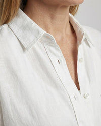 Elodie Airy Linen Shirt in White