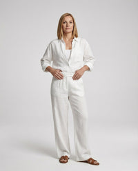 Elodie Airy Linen Shirt in White