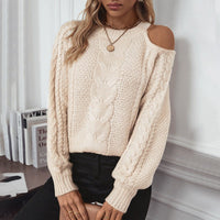 Elodie Elegant Knit Sweater with Puff Sleeve