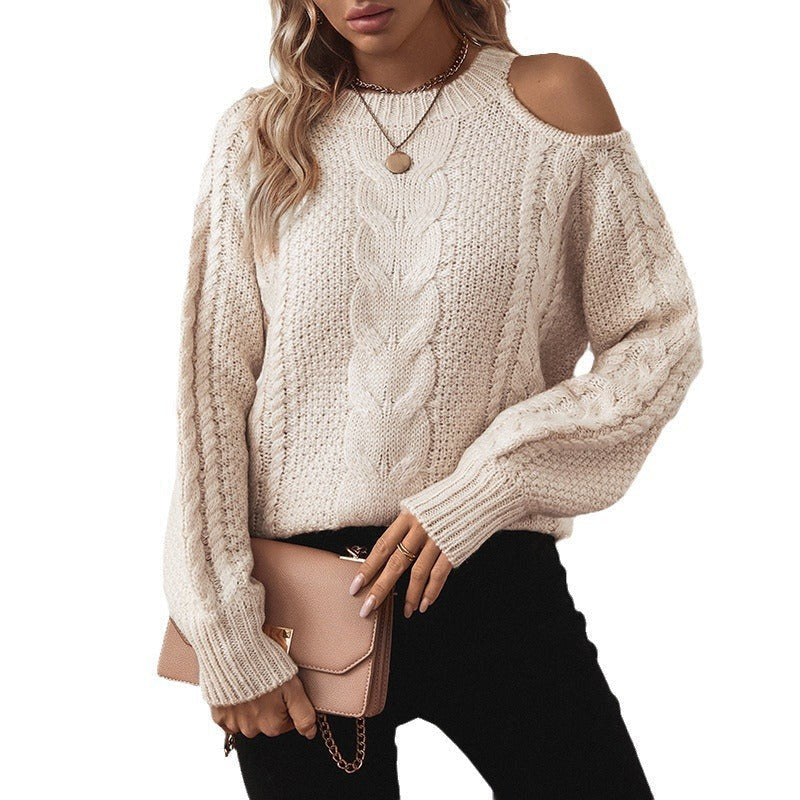 Elodie Elegant Knit Sweater with Puff Sleeve