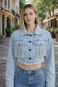 Elodie Jacket in Light Blue