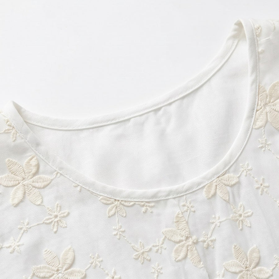 Elodie Women's Floral Embroidered Relaxed Blouse