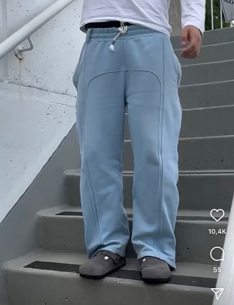 Eloise Casual Trousers in Sky Blue